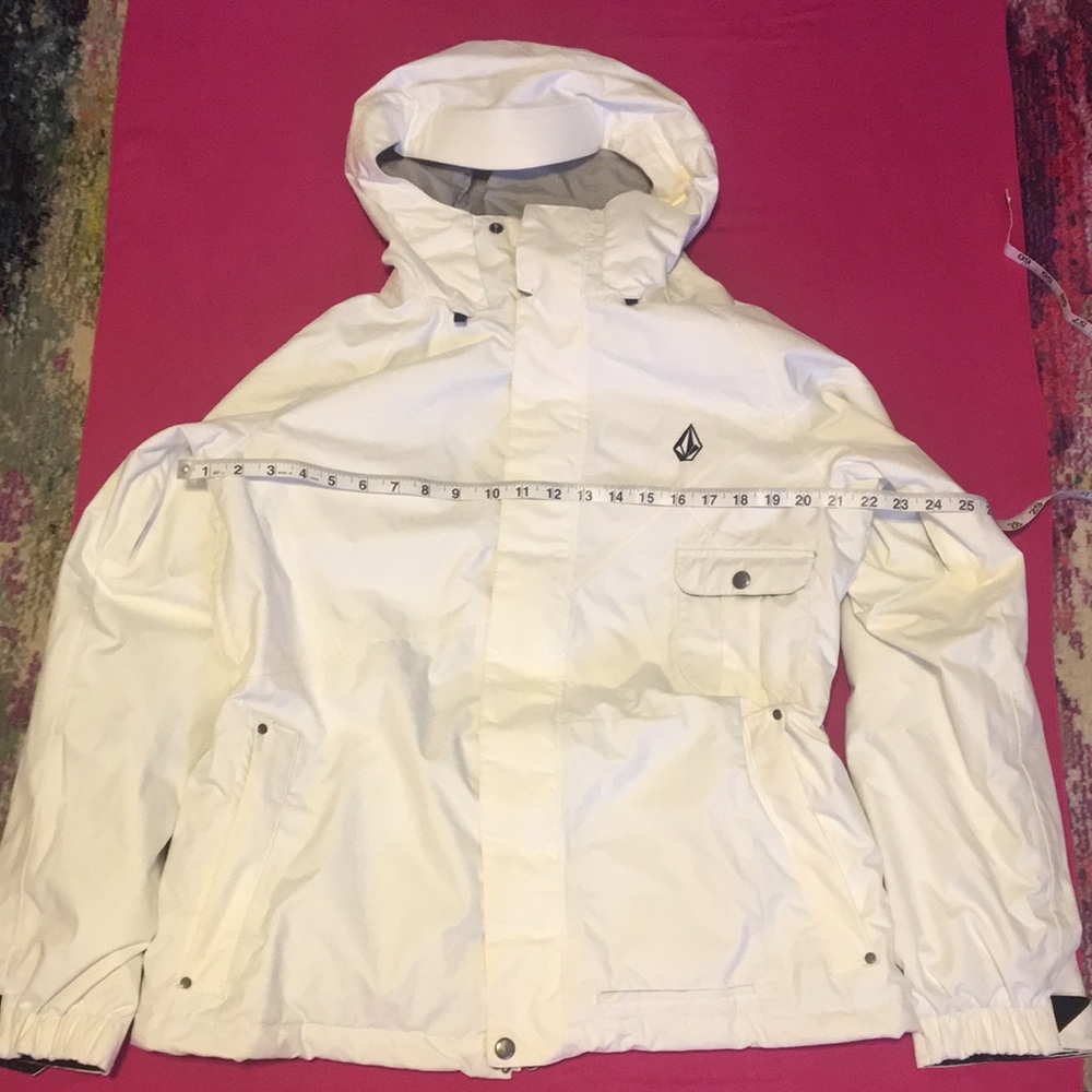 VOLCOM white ski snowboard winter jacket W size L EUC